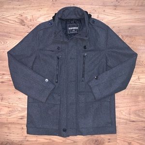 Express Wool Zip-Up Topcoat